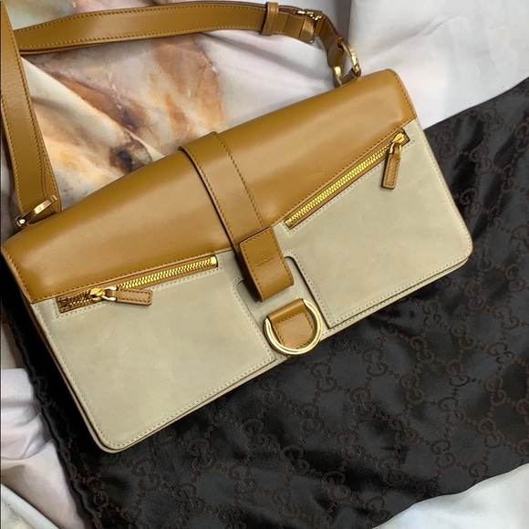 Authentic Gucci leather/suede shoulder bag - Picture 8 of 16